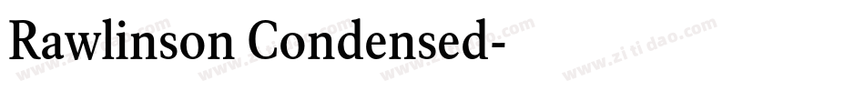 Rawlinson Condensed字体转换